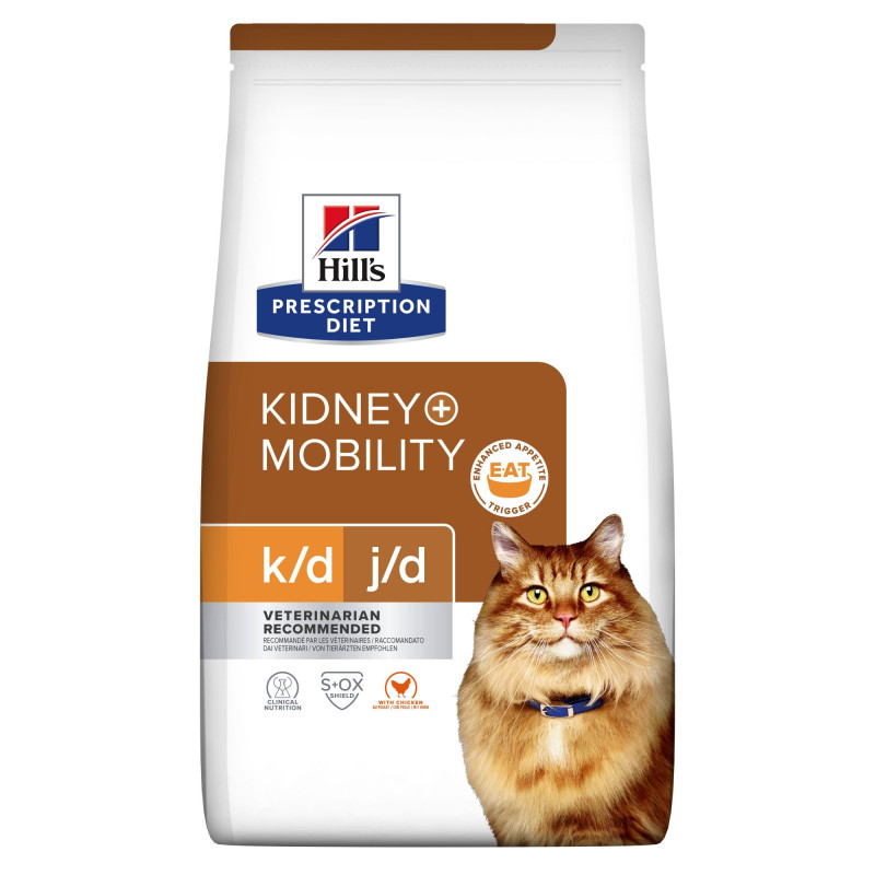 Chat k/d Kidney + j/d Mobility au Poulet