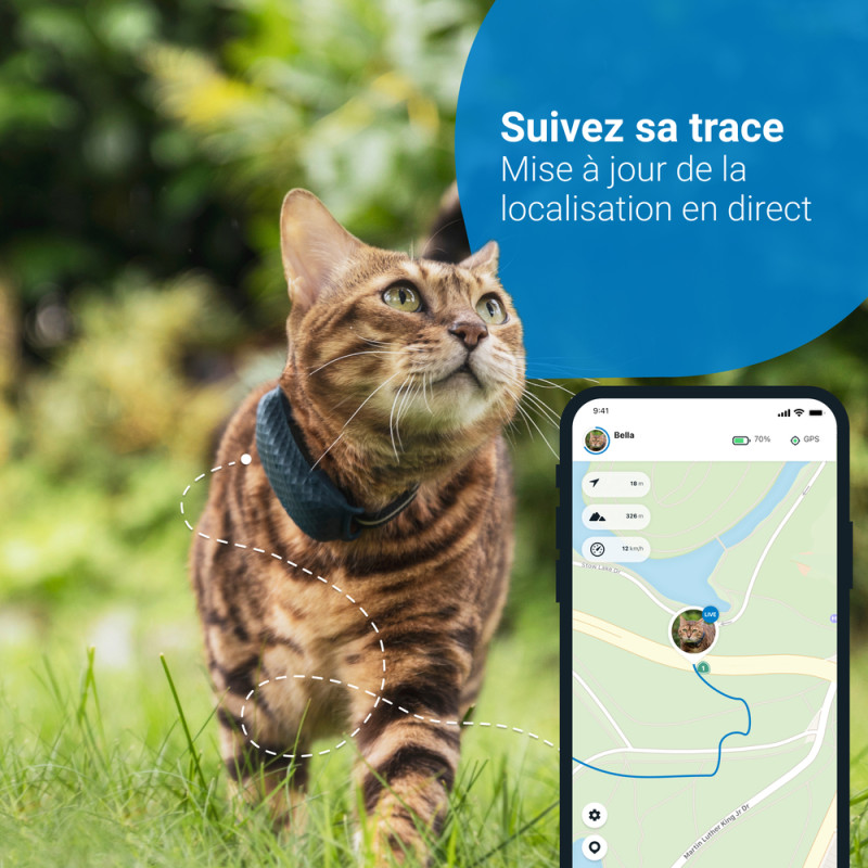 Collier support de repérage GPS pour chat – Pour toi Mon chat