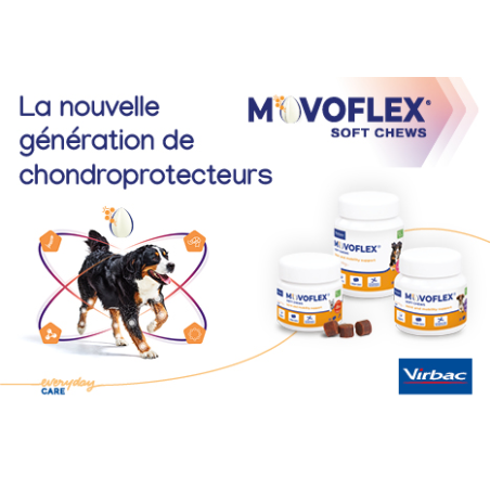 Virbac Movoflex Bouchées Chien Small < 15 kg, 30 pièces
