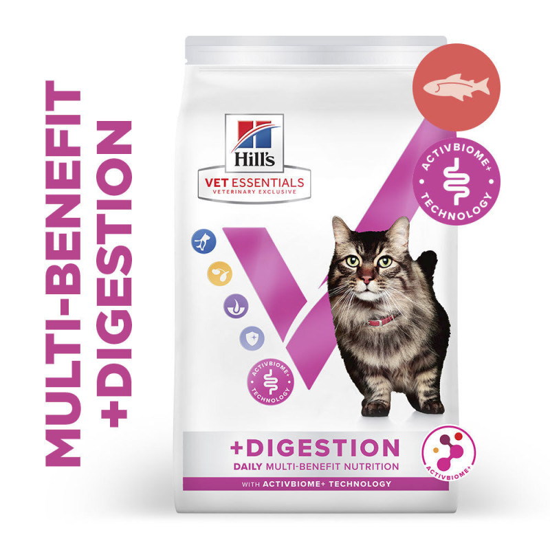 Chat Multi-Benefit + Digestion Adult Saumon