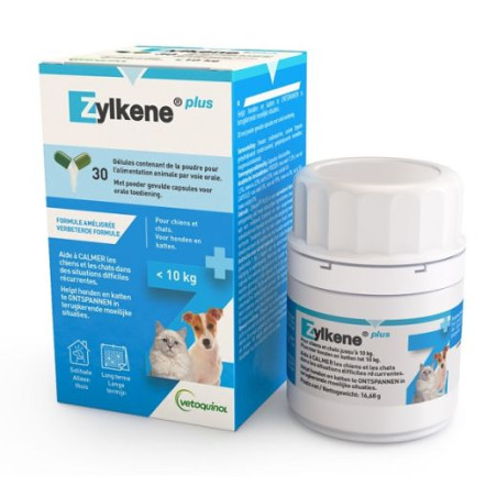 VETOQUINOL Zylkène Plus - 75 mg Chat et Chien de moins de 10 kg