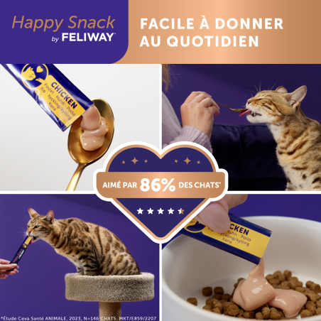 Happy Snack by feliway - Boîte de 6 sticks de 15g